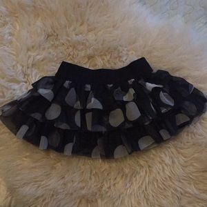Black and silver polka dot tutu